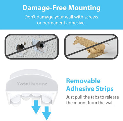 Headphone Hanger – Includes Removable Adhesive Strips for Easy, Damage-Free Wall, Desk, or PC Mounting (Premium White Headphone Hook – One Pack)